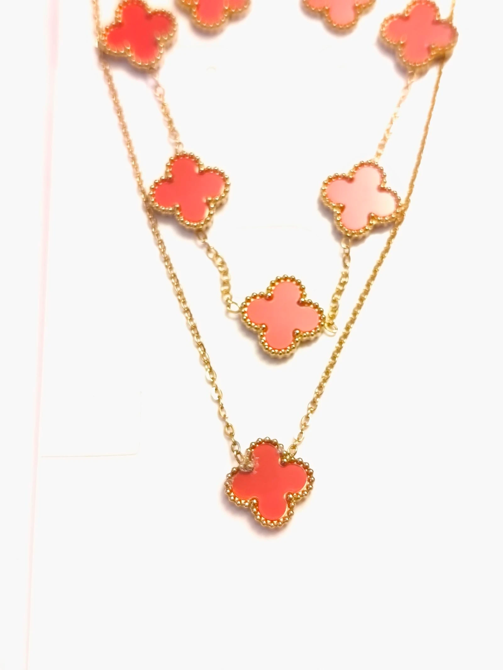 Conjunto de gargantilha, pulseira e brincos de trevo – photo 6